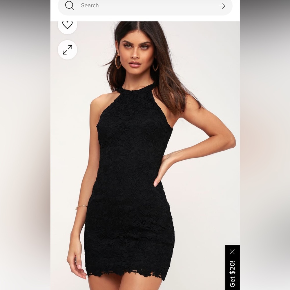 Lulus love poem black lace dress